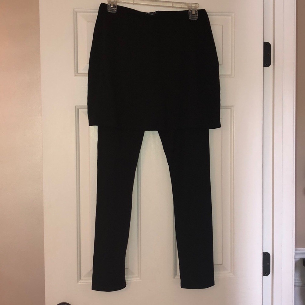 Leggings with attached skirt